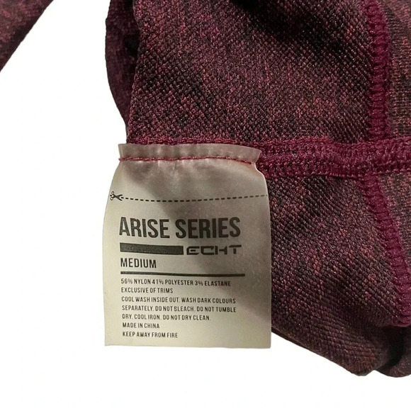 ECHT Arise Series Burgundy Seamless Leggings - Picture 4 of 5